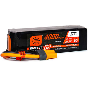Spektrum 6 Cell 4000mAh 22.2V 50C Smart G2 LiPo: IC5 (SPMX46S50)