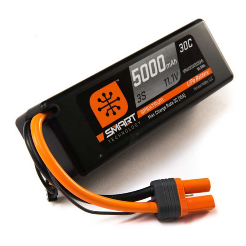 3 Cell 5000mAh 11.1V 30C LiPo, Hardcase:IC5