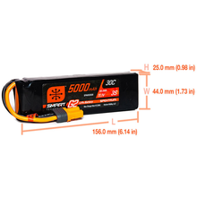 Load image into Gallery viewer, 3 Cell 5000mAh 11.1V 30C Hard Case Smart LiPo G2: IC5
