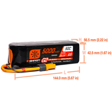 Load image into Gallery viewer, 6 Cell 5000mAh 22.2V 50C Hard Case Smart G2 LiPo: IC5
