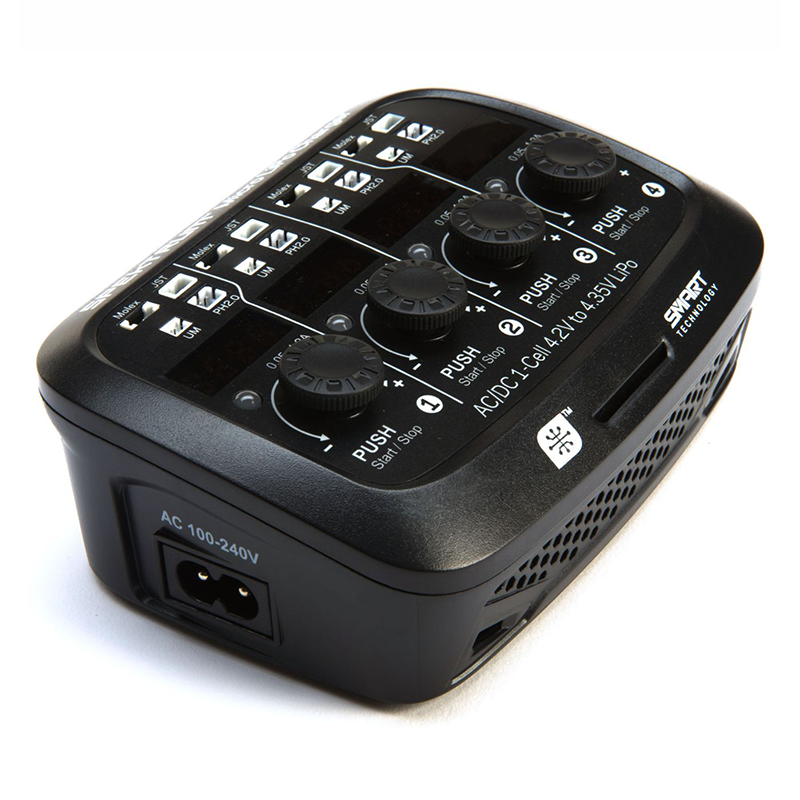 Spektrum S44 Micro 4 Port AC/DC 1S LiPo Charger (SPMXC1040)