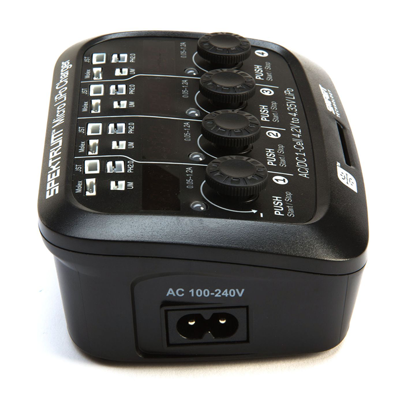 Spektrum S44 Micro 4 Port AC/DC 1S LiPo Charger (SPMXC1040)