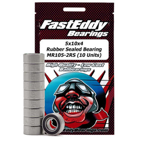 5x10x4 Rubber Sealed Bearing MR105-2RS (10 Units)