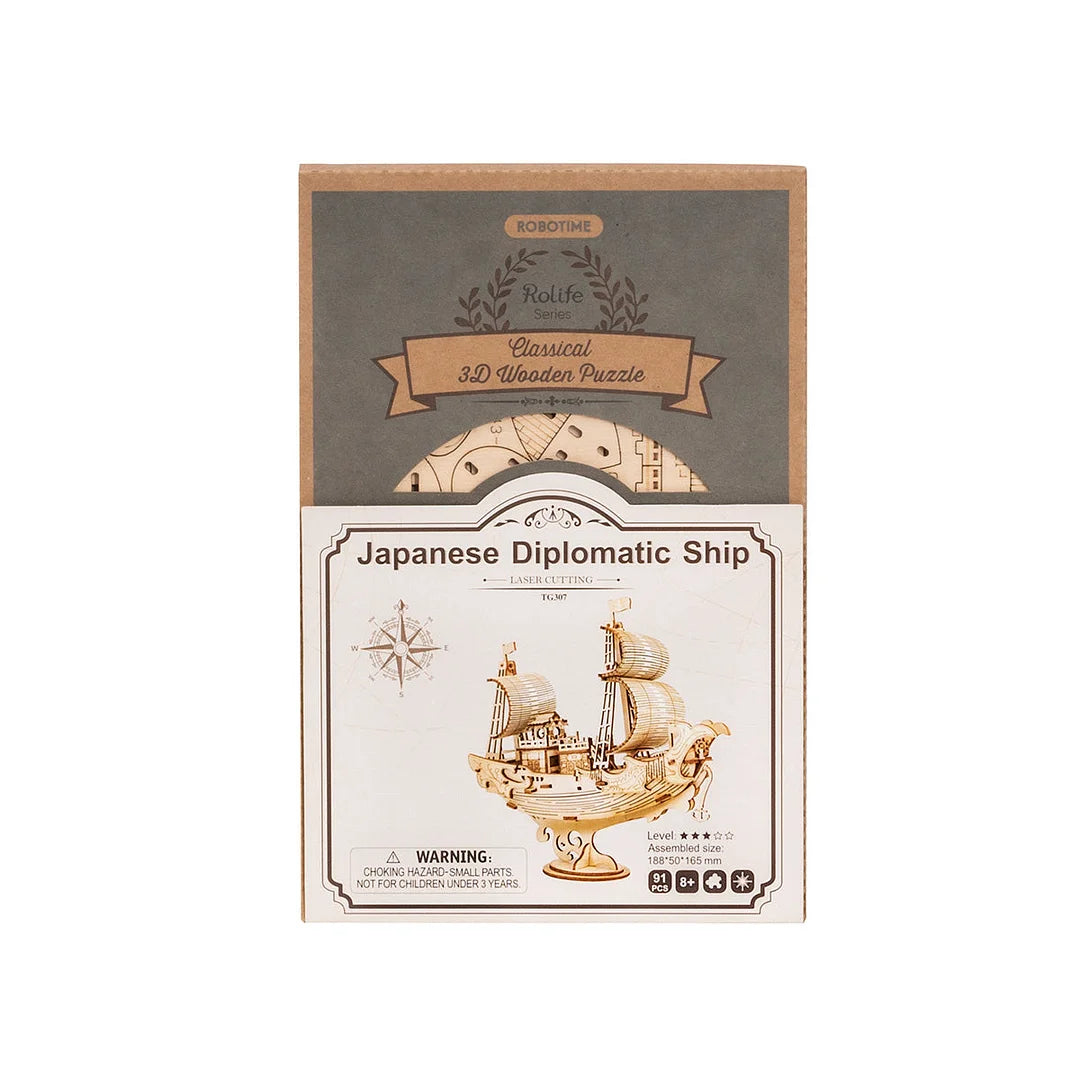 Classic 3D Wood Puzzles; Japanese Diplomatic Ship