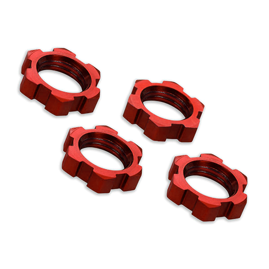17mm Serrated Wheel Nuts (Red): 7758R
