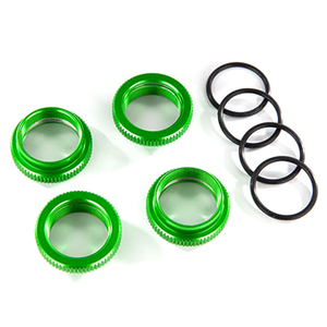 Traxxas Spring Adjustment Collar with O Ring for GT Maxx Shocks, Aluminum (Green) (8968G)