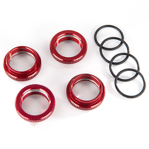 Traxxas Spring Adjustment Collar with O Ring for GT Maxx Shocks, Aluminum (Red) (8968R)