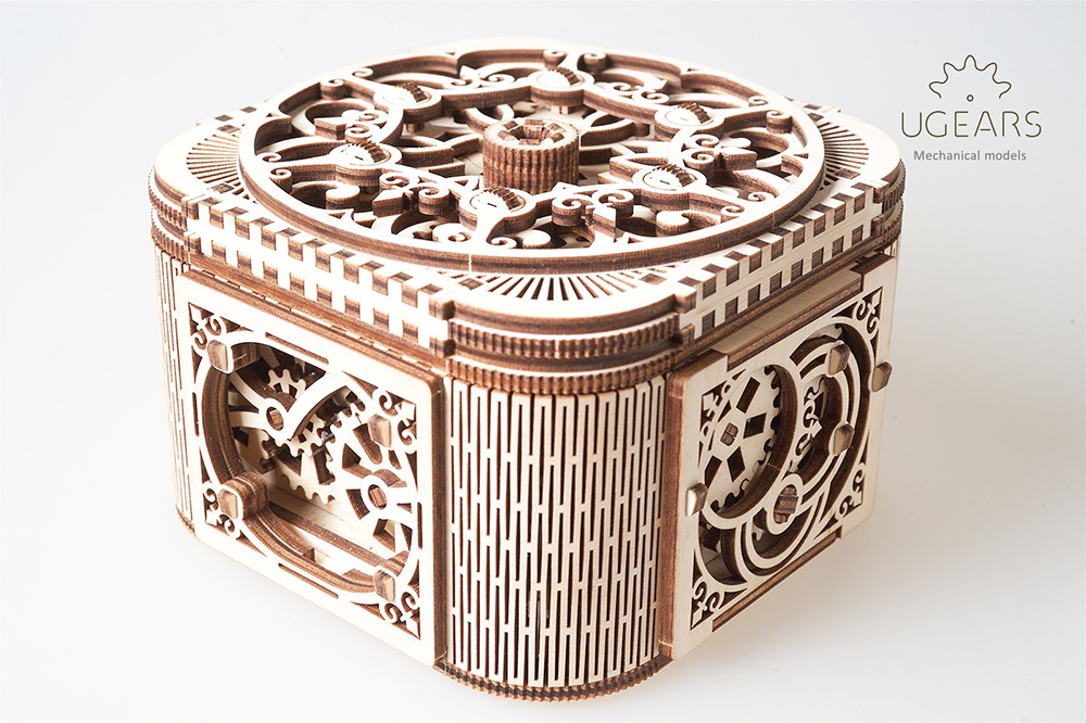 UGears Treasure Box Wooden 3D Model (UTG0029)