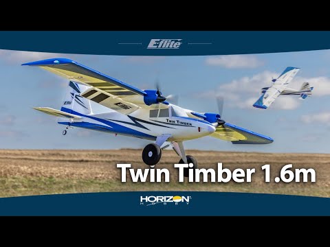 E-flite Twin Timber 1.6m BNF Basic with AS3X and SAFE Select (EFL23850)