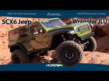 Load and play video in Gallery viewer, 1/6 SCX6 Jeep JLU Wrangler 4WD Crawler RTR: Green
