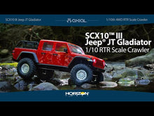 Load and play video in Gallery viewer, 1/10 SCX10 III Jeep JT Gladiator, 4WD, RTD (Requires battery &amp; charger): Red
