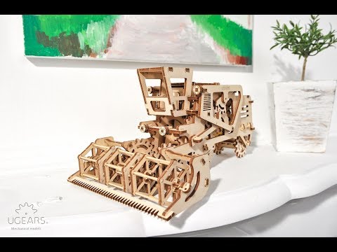 UGears Combine/Harvester Mechanical Wooden 3D Model (UTG0009)