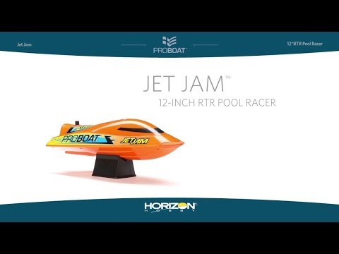 Pro Boat Jet Jam 12" Pool Racer, Brushed, Orange: RTR (PRB08031V2T1)