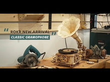 Load and play video in Gallery viewer, Mechanical Wood Models; Classical Gramophone
