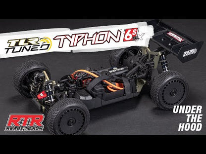 1/8 TLR Tuned TYPHON 6S 4WD BLX Buggy RTR, Red/Blue: ARA8406