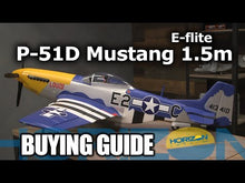 Load and play video in Gallery viewer, P-51D Mustang 1.5m Smart BNF Basic w/AS3X &amp; SAFE Select
