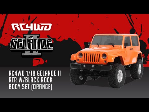 1/18 Gelande II RTR w/ Black Rock Body Set, Orange