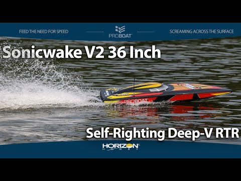 Sonicwake 36" Self-Righting Brushless Deep-V RTR, Black