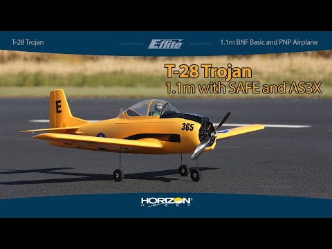E-flite T-28 Trojan 1.1m BNF Basic with AS3X and SAFE Select (EFL08250)