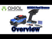 Load and play video in Gallery viewer, 1/24 SCX24 2021 Ford Bronco 4WD Truck Brushed RTR, Blue (w/Battery &amp; Charger)
