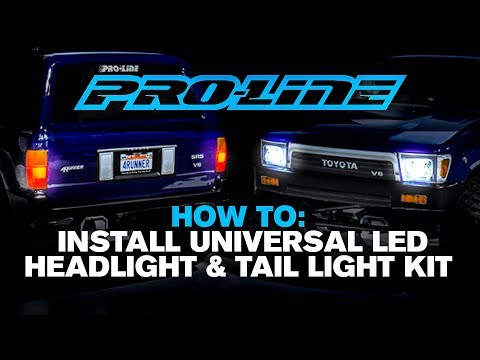 1/10 Universal LED Headlight & Tail Light Kit-Crawlers